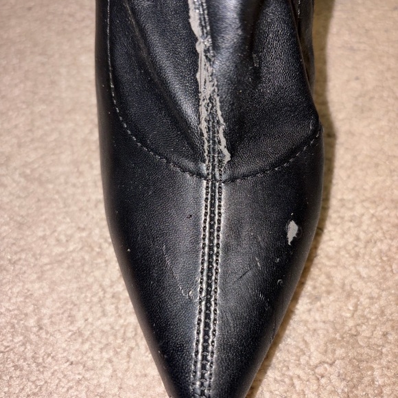 FLAWED Black Thigh High Stiletto Boots FLAWED - Picture 6 of 8